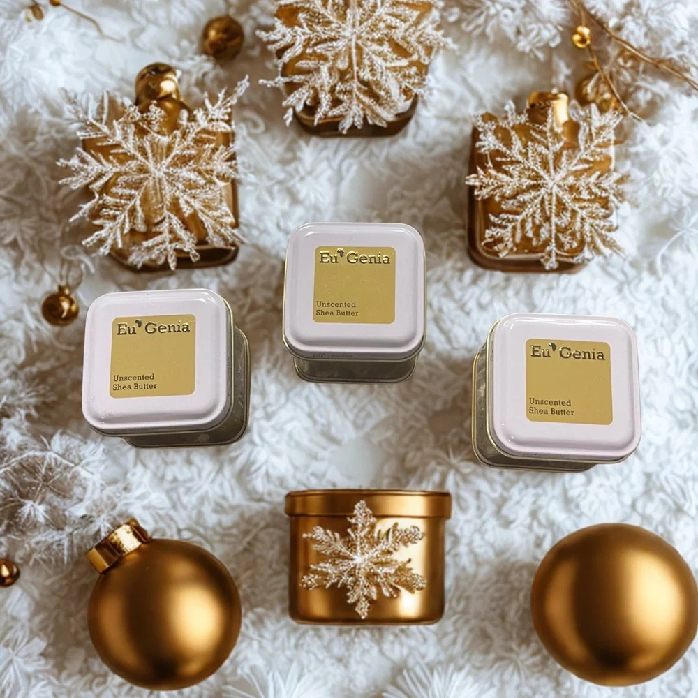 🎁 Eu’Genia Pure Unscented Shea Butter – Holiday Trio Gift Set (3 × 2 oz) - Picture 2 of 9